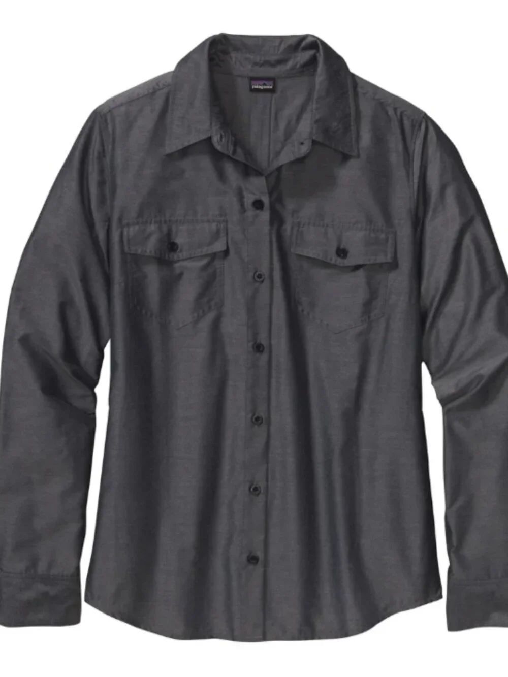 Like New! PATAGONIA Long-Sleeved Overcast Button-Down Chambray Navy Blue 6